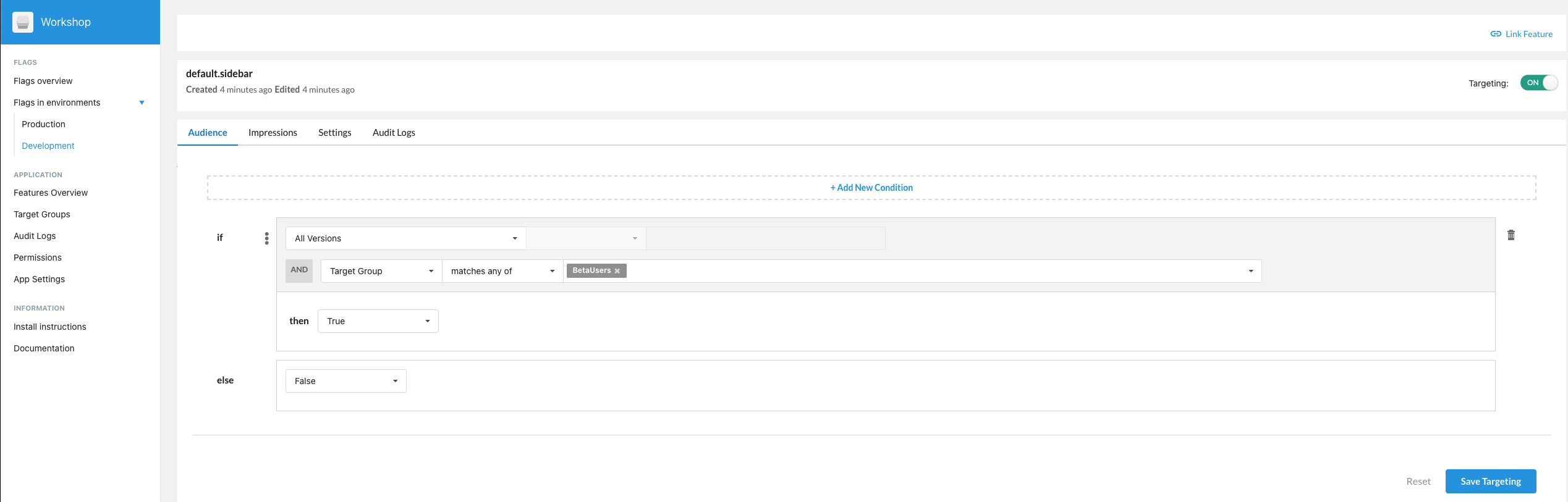 Update sidebar experiment